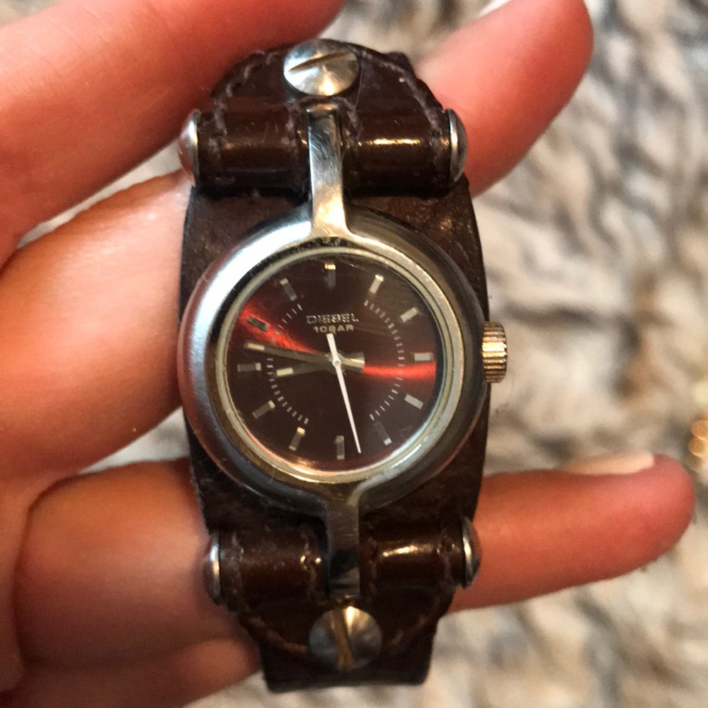 Diesel leather band watch
